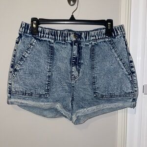Acid wash Jean shorts